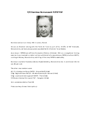 A preview of a PDF biography for Hermanowski, Stanislaw